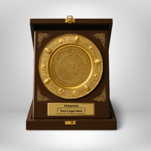 Premium Metal Coin with Wooden Base