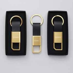 Custom Personalized Black Keychain