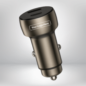 Metallic Grey Type-C Car Charger