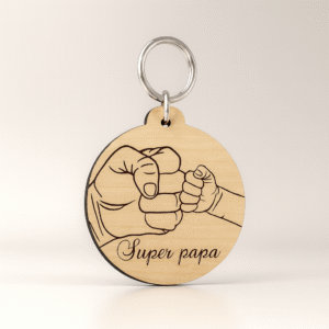“Bonus Dad” Wooden Keychain
