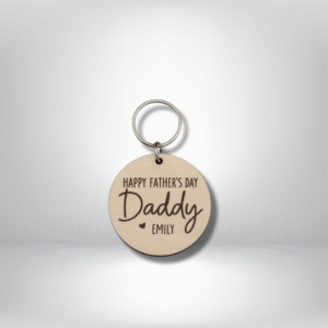 “Happy Father’s Day” Wooden Keychain