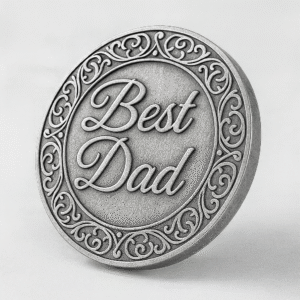 Best Dad” Metallic Coin