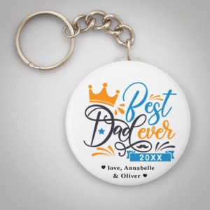 “Best Dad Ever” Printed Keychain