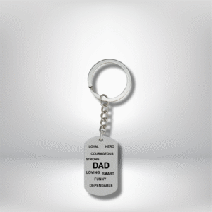 “Strong Dad” Metal Keychain